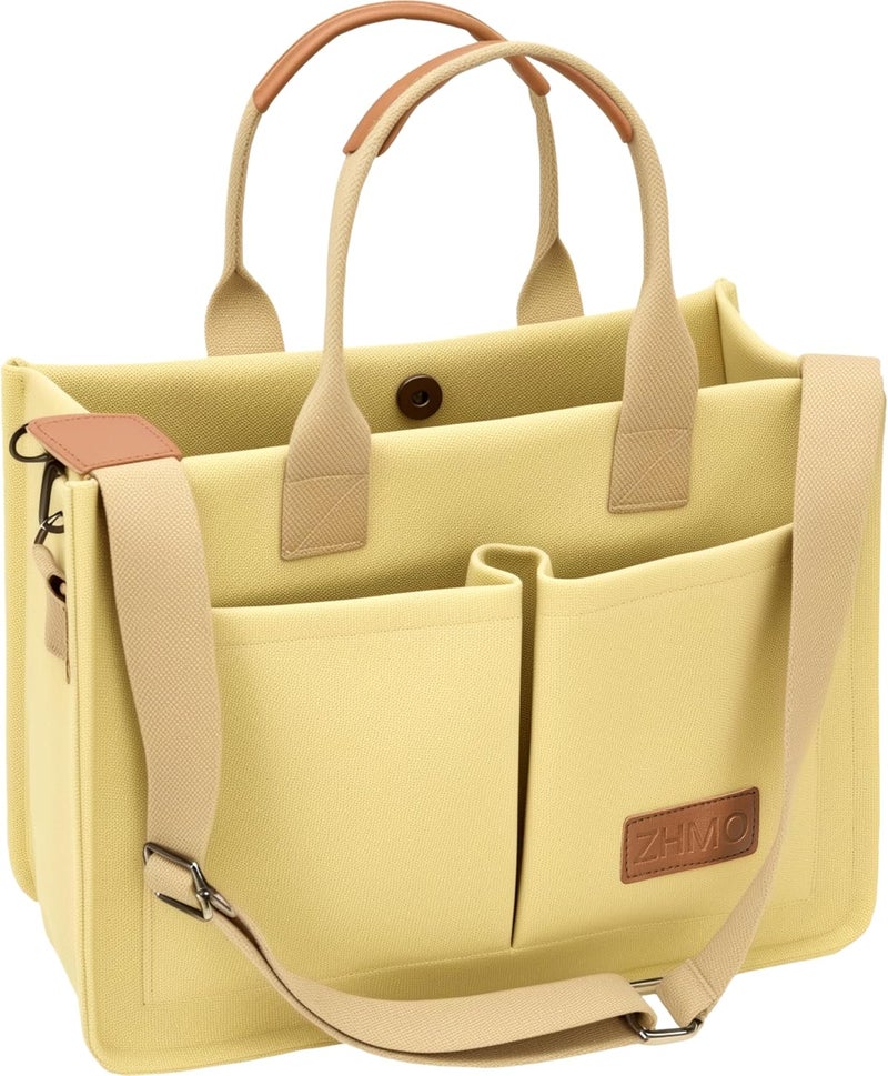 ZHMO Canvas Tote Bag for Women,Women's Bags Crossbody Bags Work Laptop Tote Bag Large Handbags Purse for Travel Nurse Teacher - Image 1